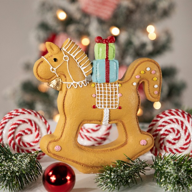 Gingerbread Rocking Horse Christmas Figurine