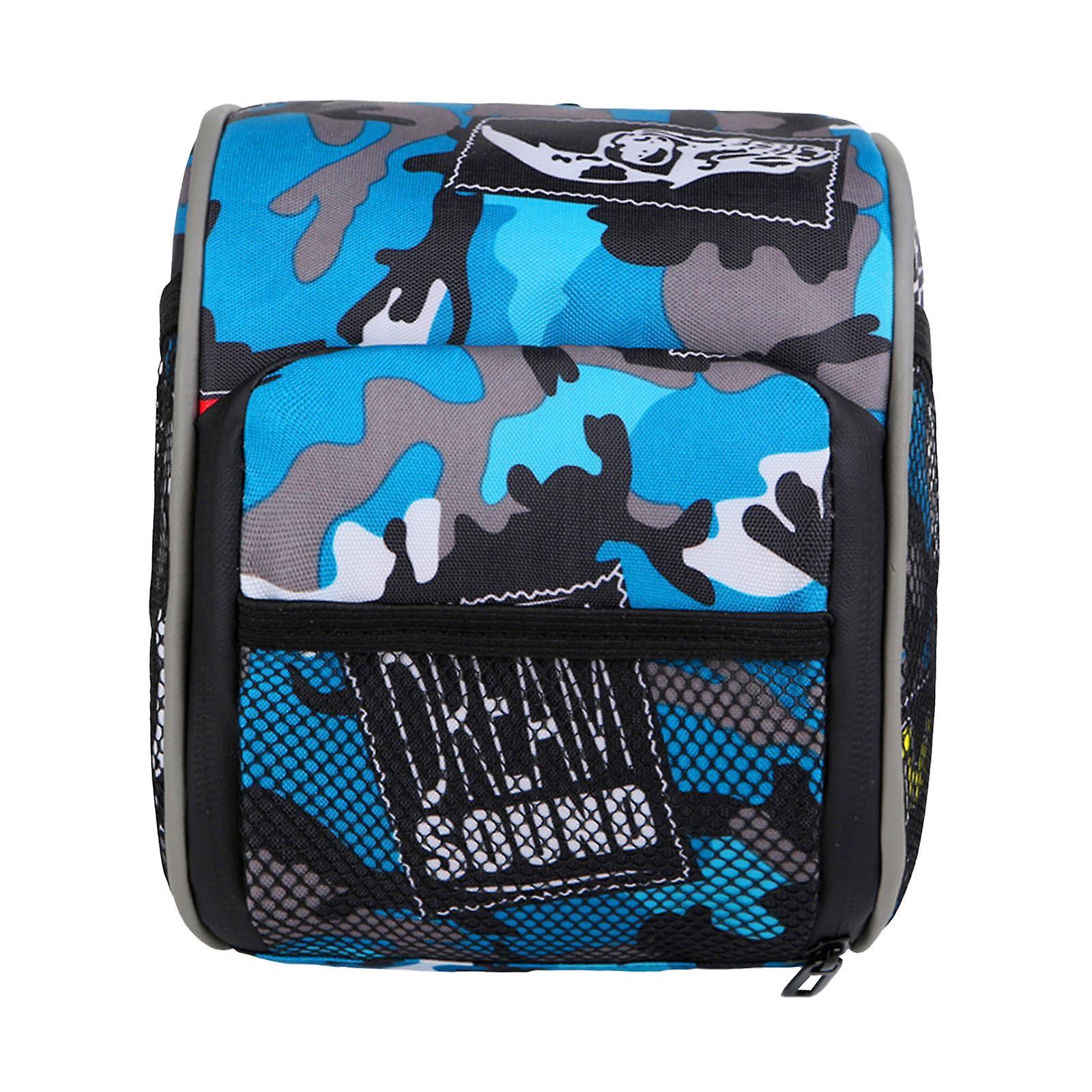 Bike Handlebar Bag Bicycle Front Bag For Motorcycles Riding Travel Tricycles Light Blue