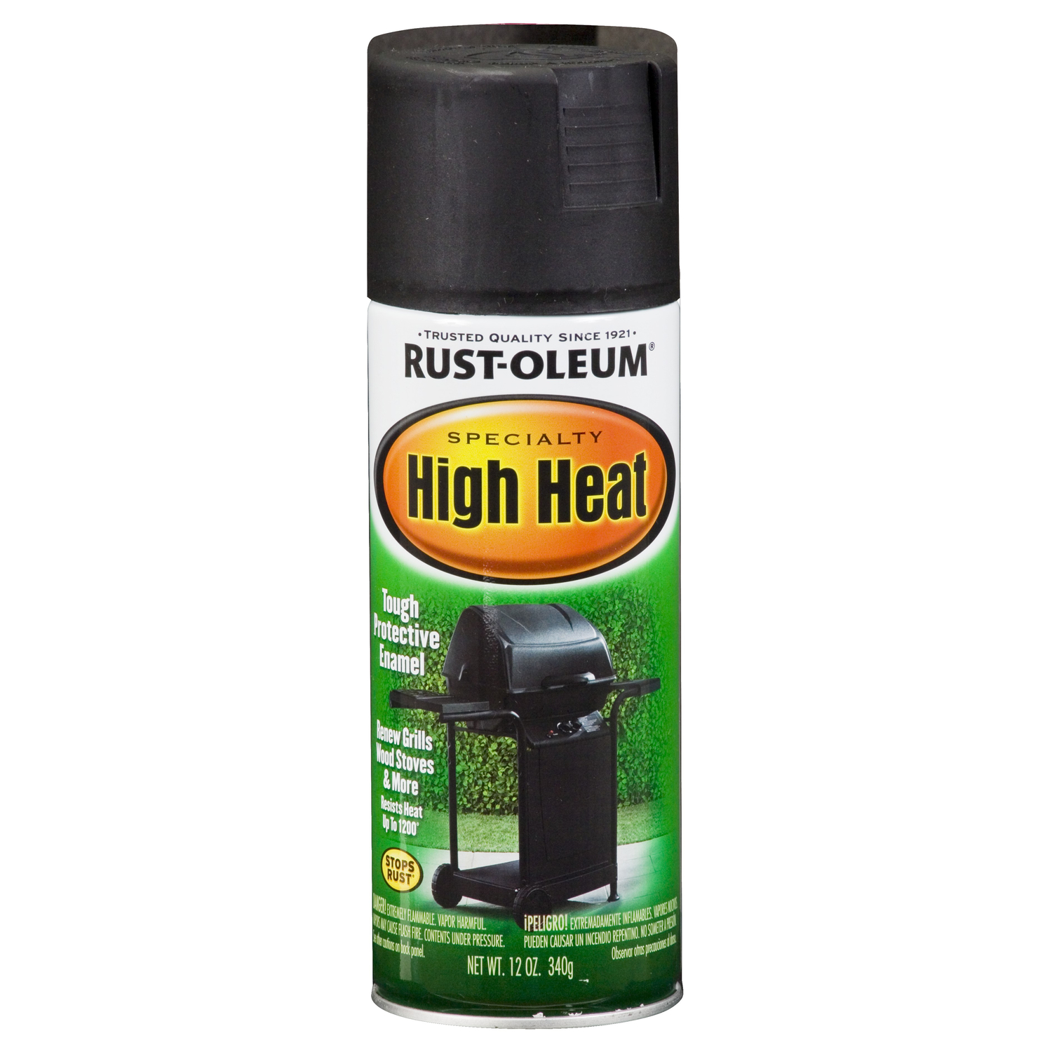 Rust-Oleum Specialty Satin Bar-B-Que Black High Heat Spray Paint 12 oz