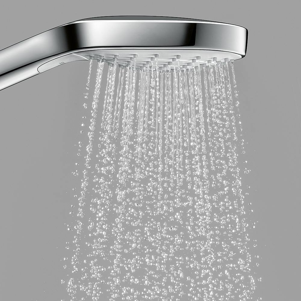 Hansgrohe 3-Spray Patterns 4.4 in. Single Wall Mount Handheld Shower Head in Brushed Nickel 26803821