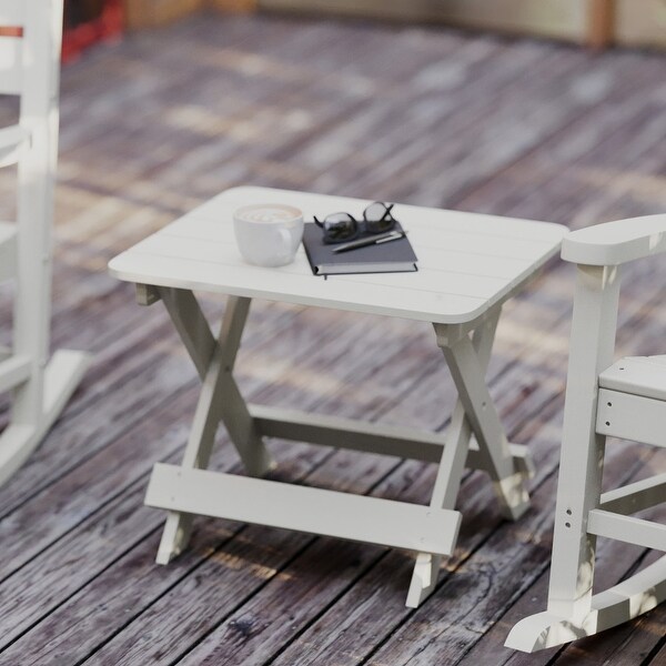 Commercial Grade AllWeather Portable Folding Adirondack Side Table