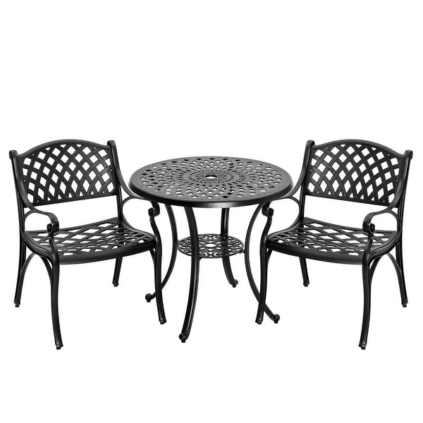 NUU Garden Outdoor 3 Pieces Cast Aluminum Bistro Set