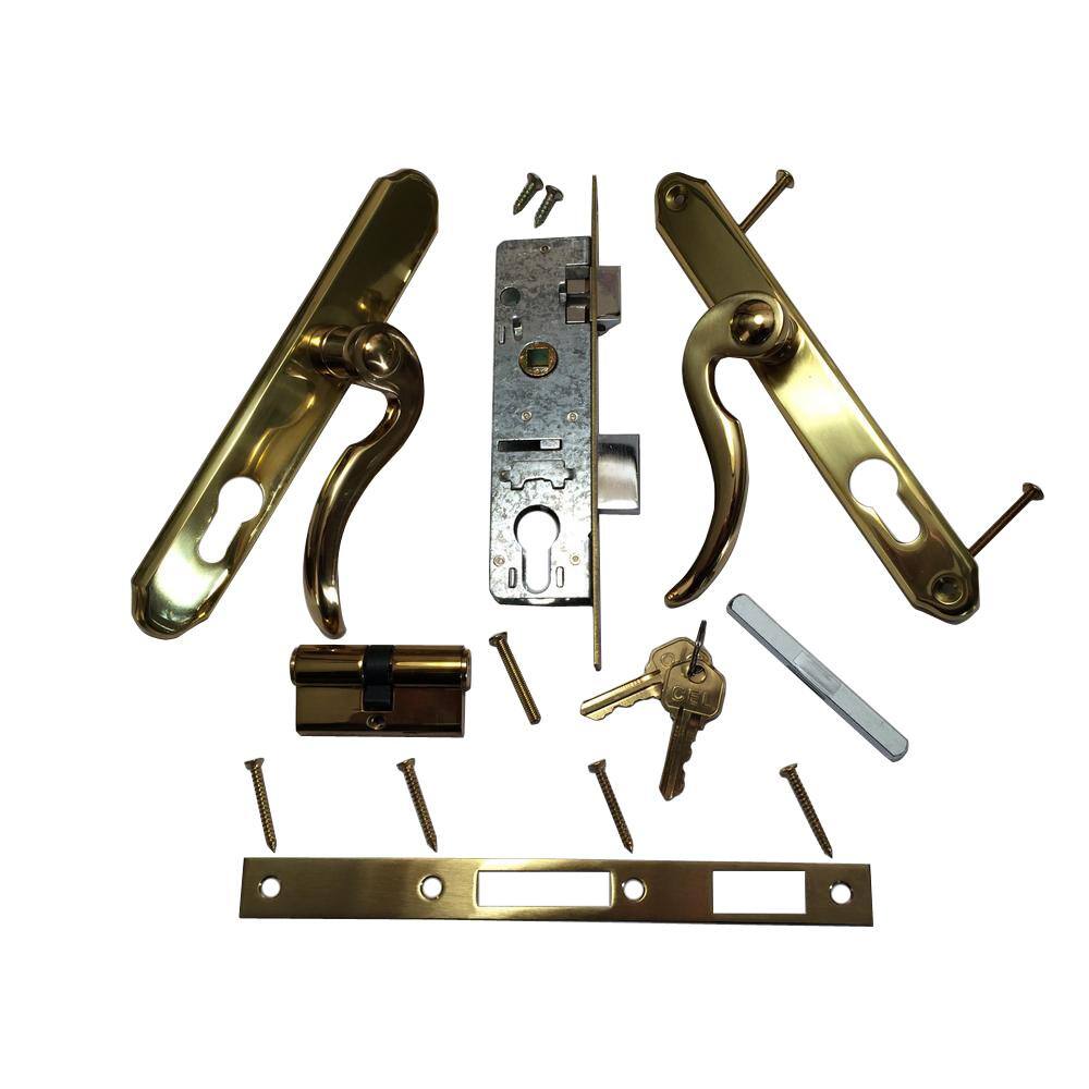 Grisham BP IL550 Slimline Double Cylinder Brass and Gold Lockset 90520