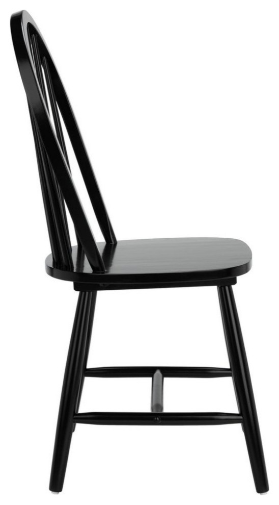 Newton Spindle Back Dining Chair  Set of 2  Black   Midcentury   Dining Chairs   by V.S.D Furniture  Houzz