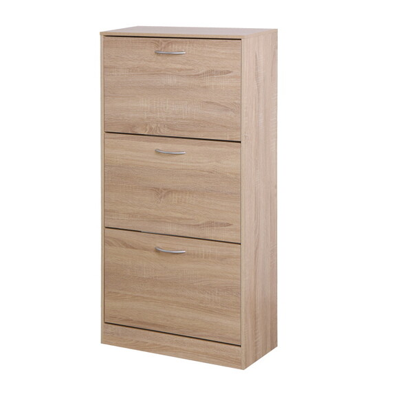 3 Drawer Shoe Storage Cabinet  3 Tier Wood Shoe Ra...