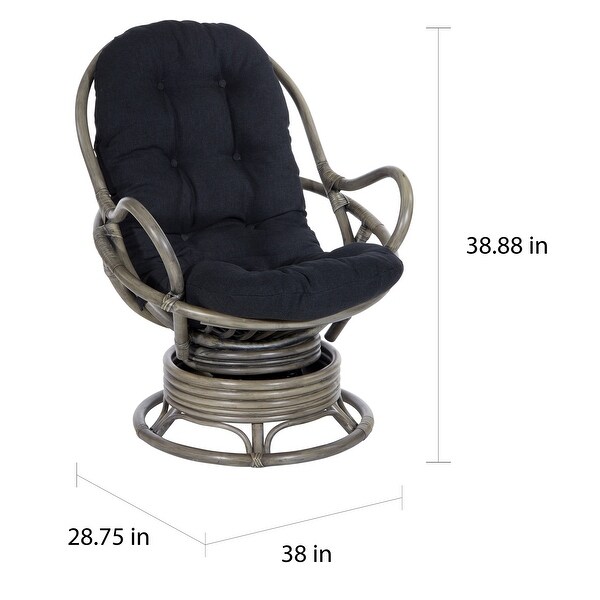 Rattan Swivel Rocker Chair