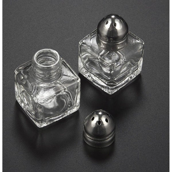 24x Mini Salt and Pepper Shakers Set， Glass Kitchenware， Transparent， 0.5 Oz