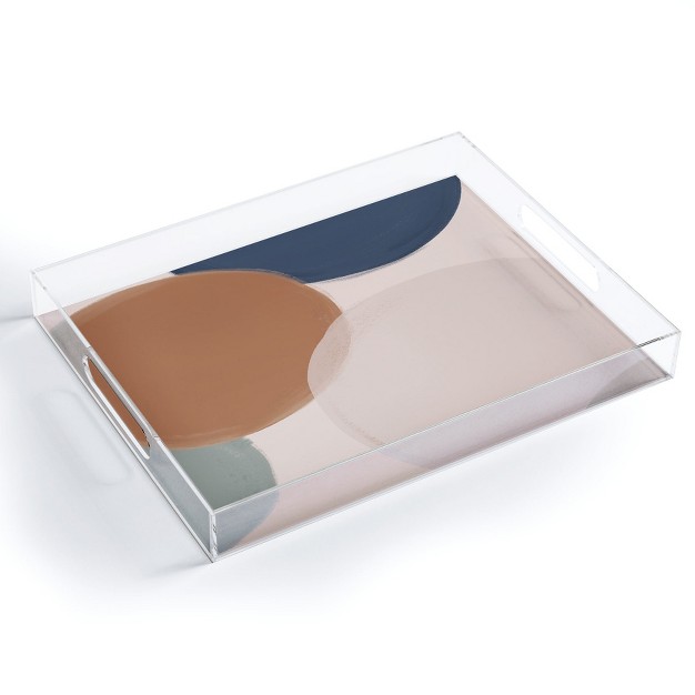 Hello Twiggs Terracotta Modern Abstract Acrylic Tray Deny Designs