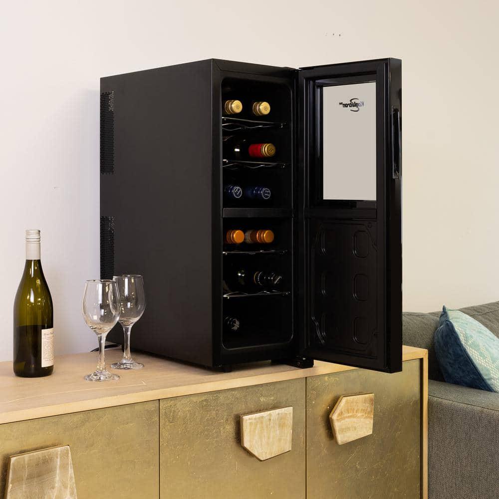 Koolatron Urban Series 12 Bottle Dual Zone Wine Cooler Black 12 cu ft