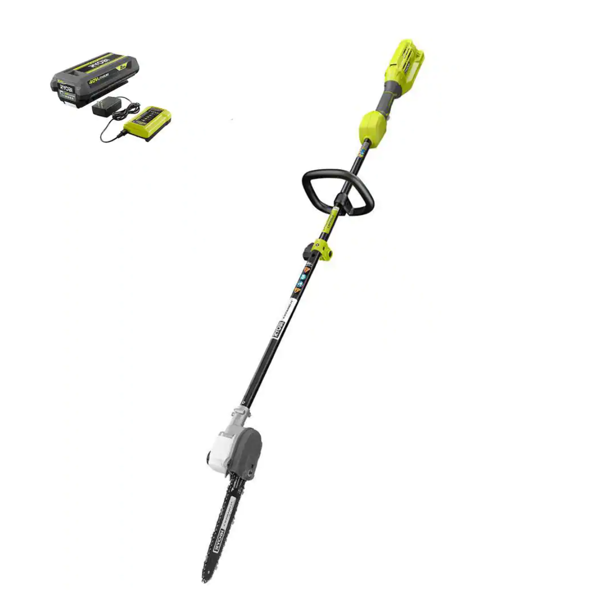 RYOBI RY40562VNM 40V 10 in. Cordless Battery Pole Saw with 2.0 Ah Battery and Charger