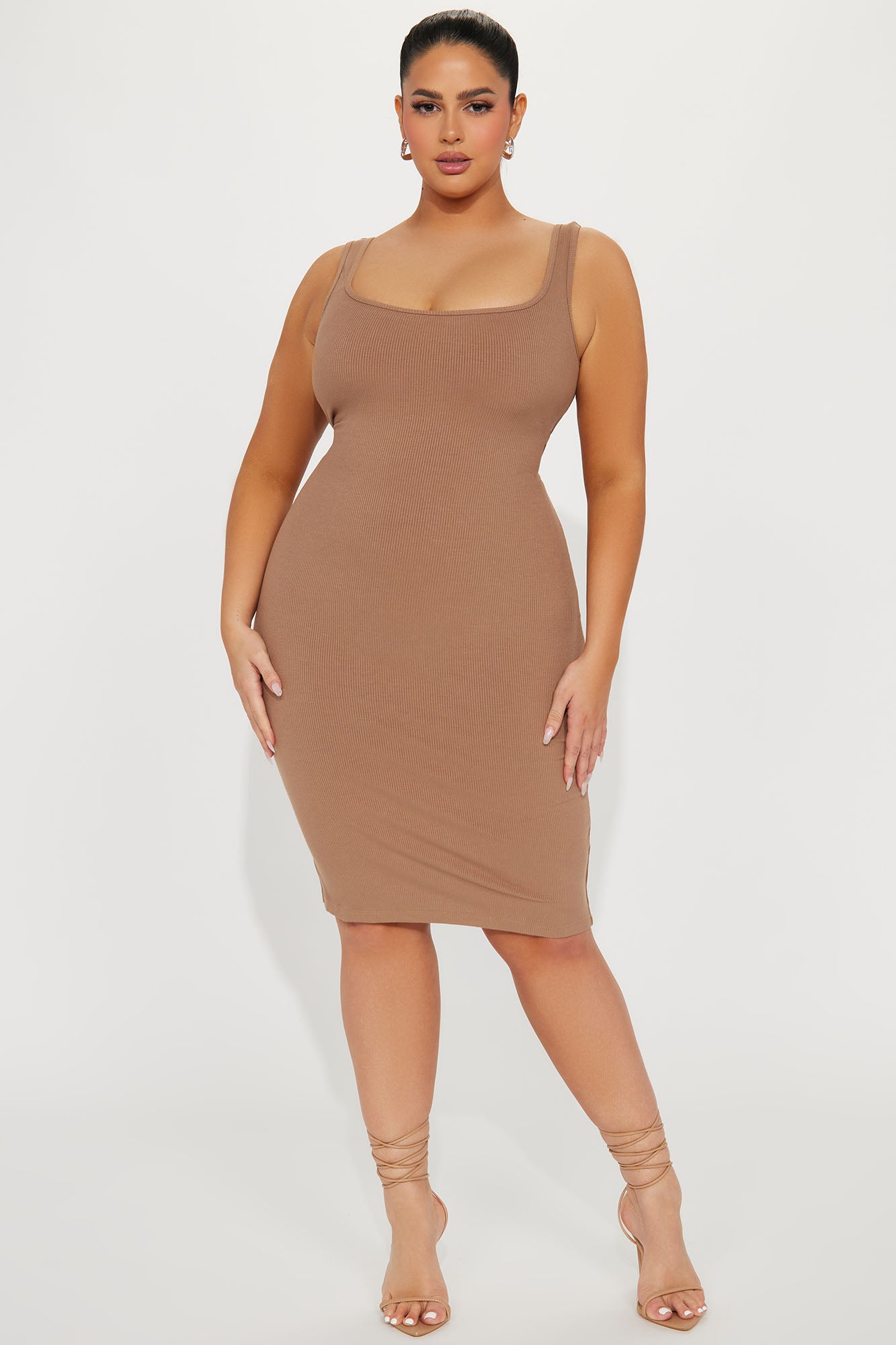 Audrey Shapewear Midi Dress - Mocha