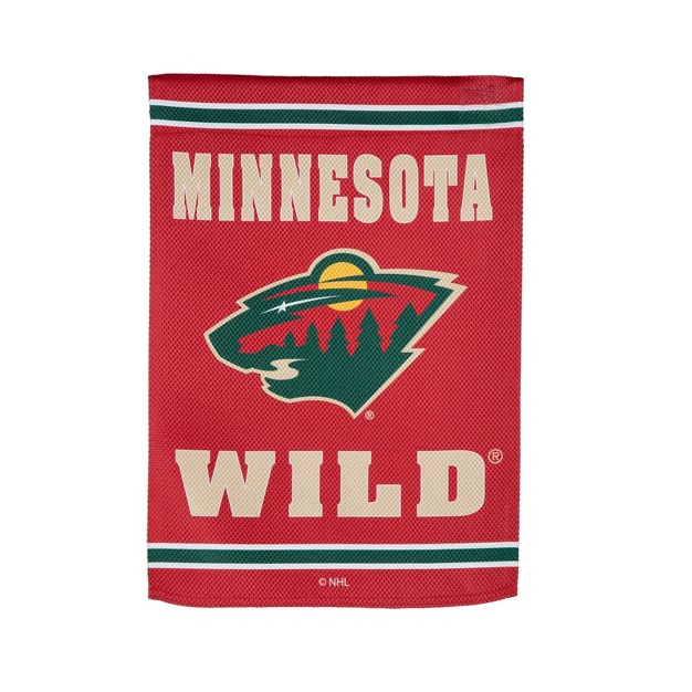 Embossed Suede Flag Gdn Size Minnesota Wild