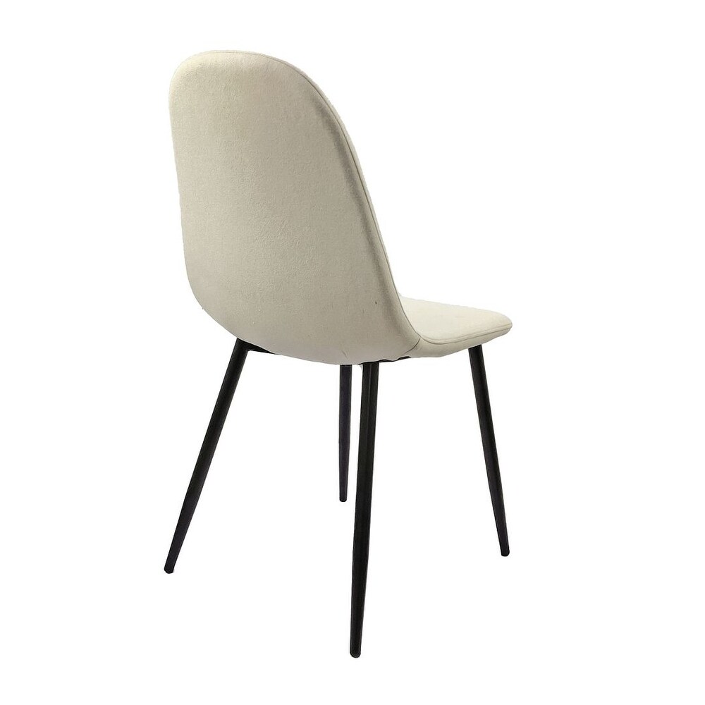 Modern Linen Upholstered Dining Chairs Set of 4