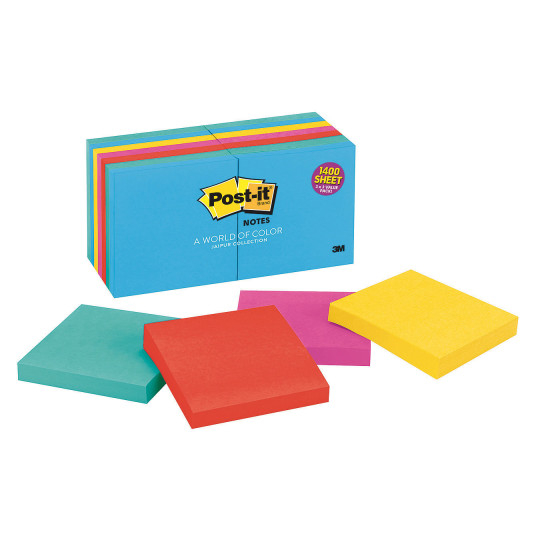 3M Post It Notes Jaipur Colors  3x3