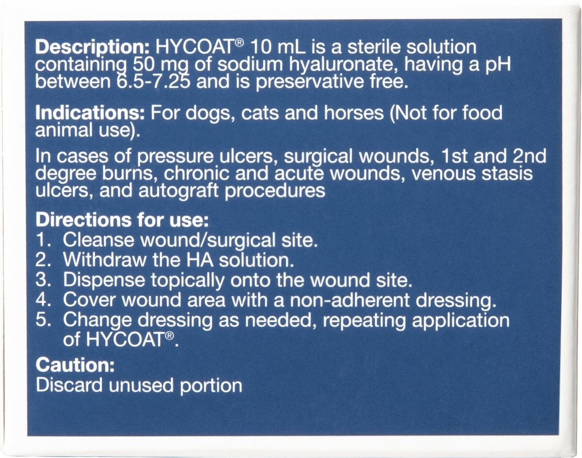 HyCoat Topical Wound Management Solution for Dogs， Cats and Horses