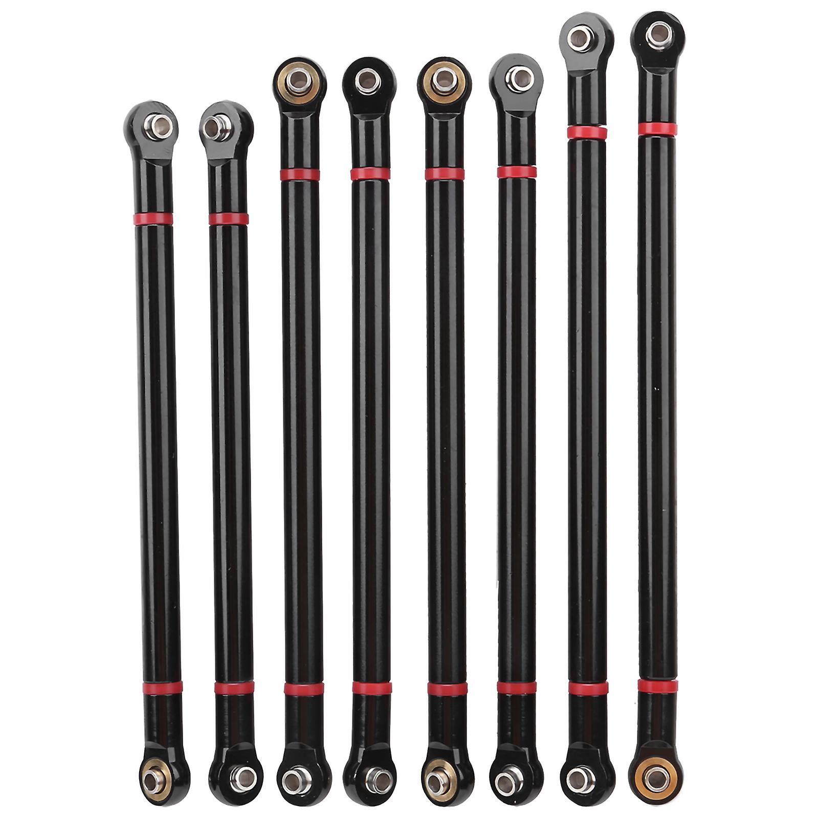 8pcs Metal Pull Rod Kit Upgrade Modified Parts For Aixal Scx10 1/10 Simulation Crawler Carblack