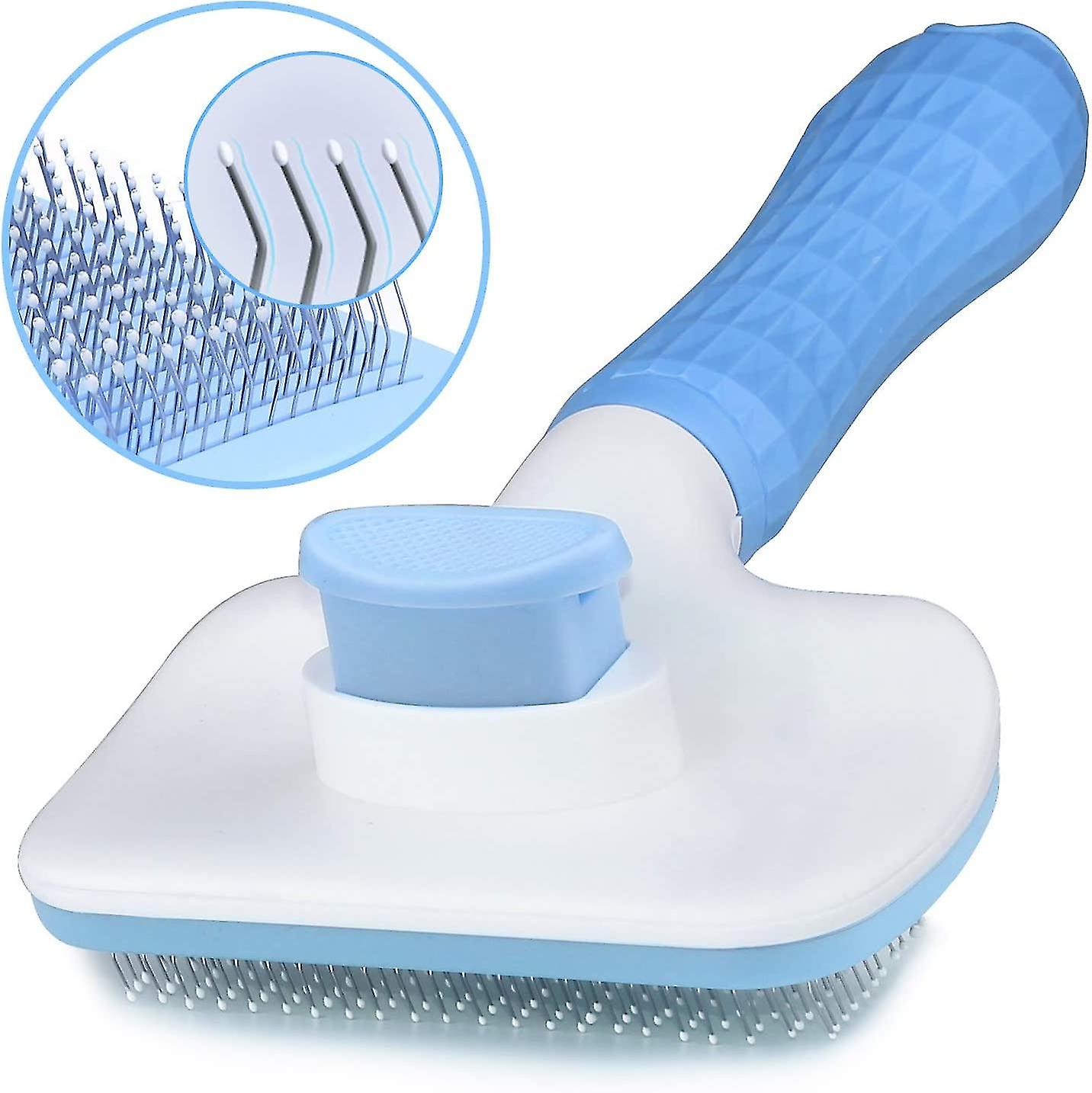 Self Cleaning Slicker Brush For Dogs And Cats，pet Grooming Tool，removes Undercoat，shedding Mats And Tangled Hair，dander，dirt， Massages Particle，improv