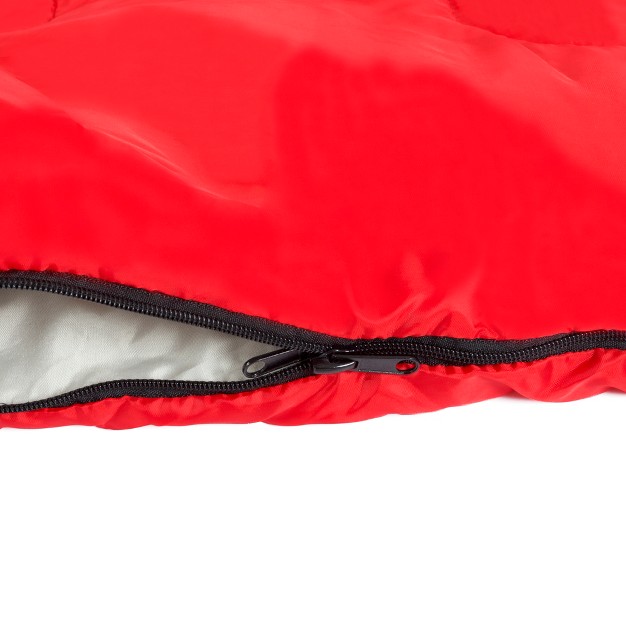 Sleeping Bag 2 season With Carrying Bag For Adults And Kids Spirit Lake Sleeping Bag For Camping And Festivals By Wakeman Outdoors red