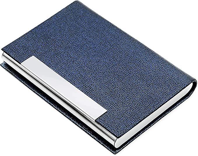 Business Card Holder， Business Card Case Professional Pu Leather and Stainless Steel Multi Card Case，business Card Holder Wallet Credit Card Id Case/hol