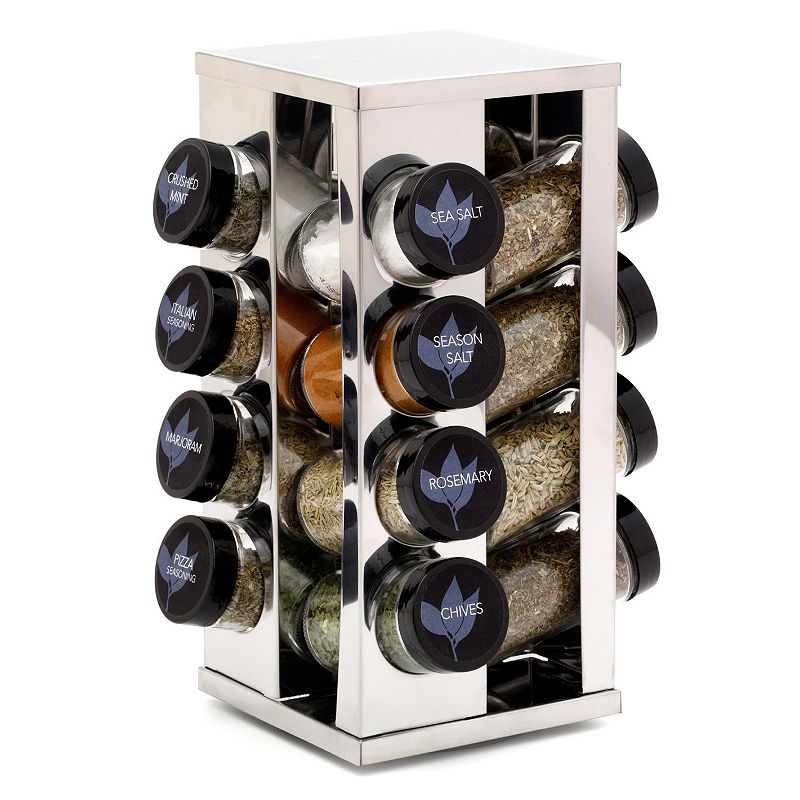 Kamenstein Heritage Revolving Countertop 16-Jar Spice Rack