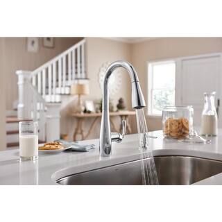 MOEN Essie Single-Handle Pull-Down Sprayer Kitchen Faucet with Reflex and Power Clean in Chrome 87014