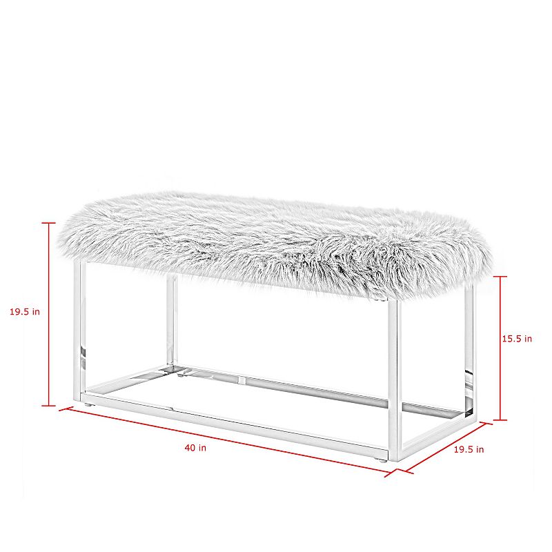 Willard Bench Chrome Metal Frame