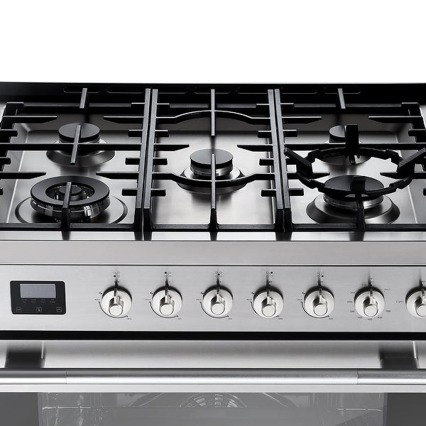 30-inch 5.0-cu. ft Slide-in Stainless Steel Single Oven Gas Range with 5 Sealed Burner Cooktop