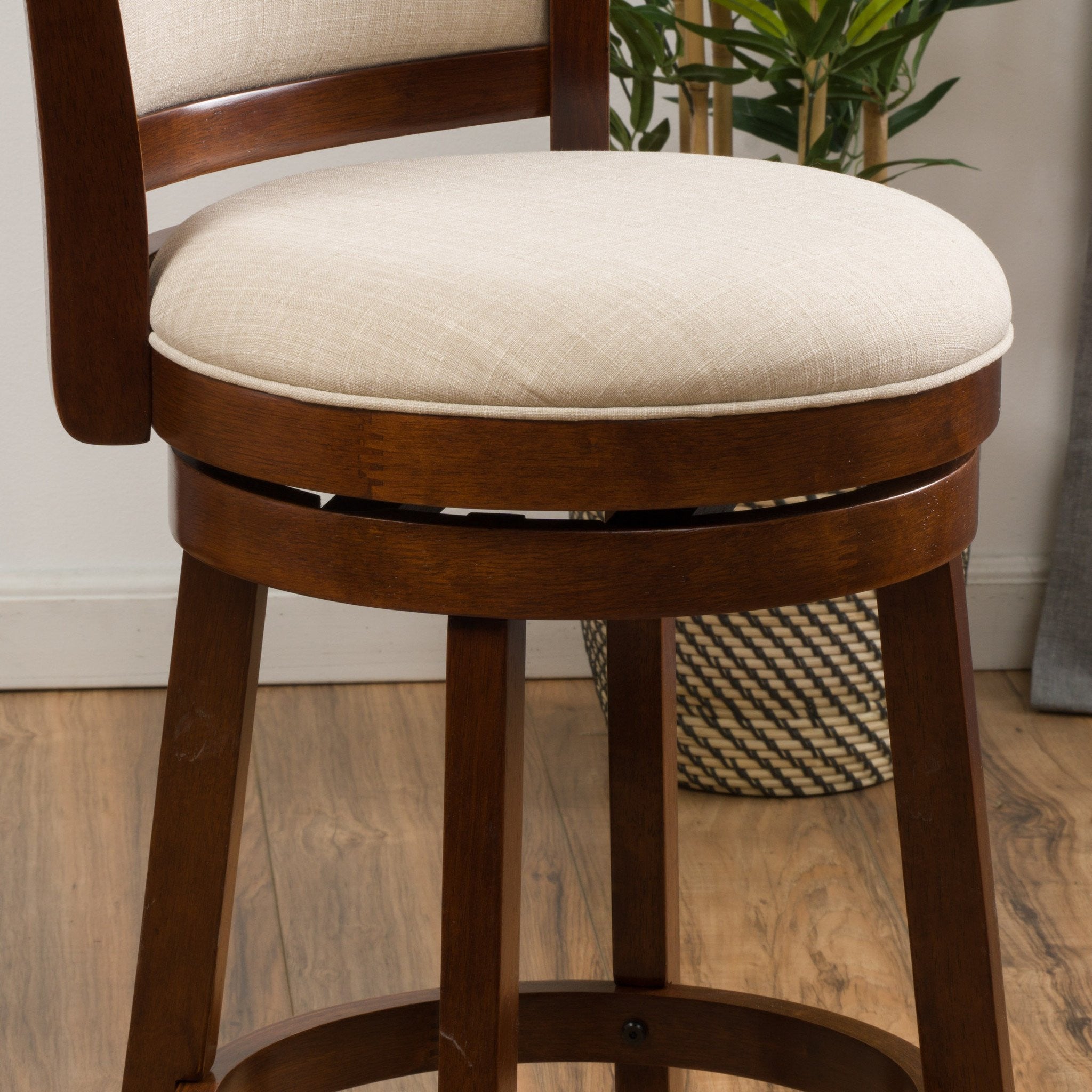 Davis 29-Inch Fabric Swivel Backed Bar Stool