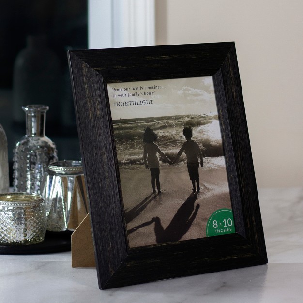 Wide Black Rustic Picture Frame For 8 quot X 10 quot Photos