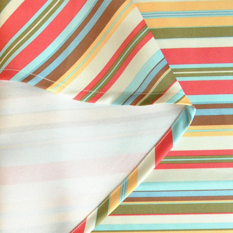 Vibrantly Colored Summer Striped Pattern Outdoor Rectangular Tablecloth 60” x 84”