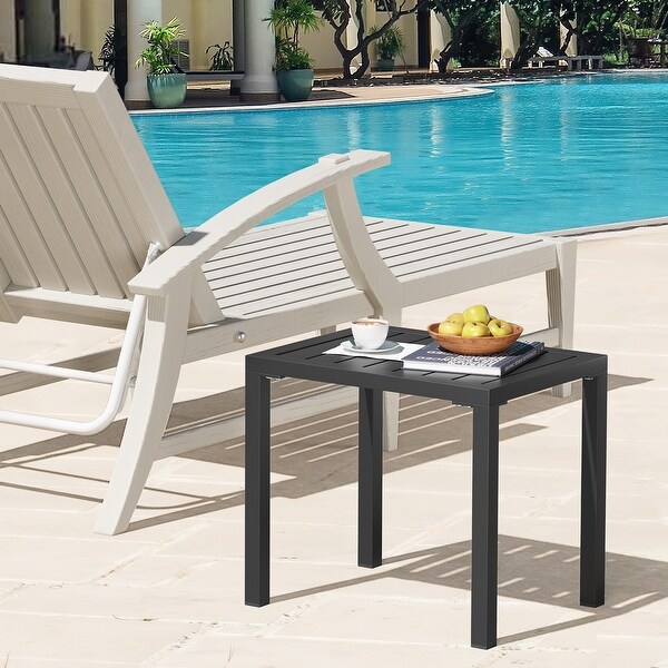 VredHom Outdoor Aluminum Patio Side Table