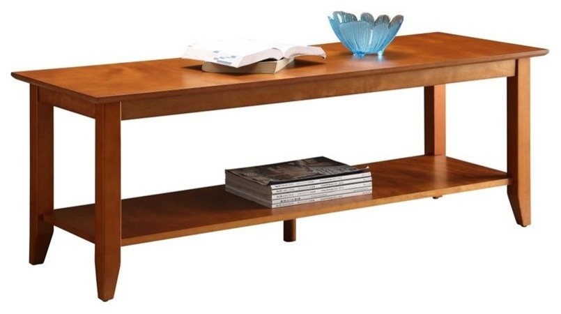 Pemberly Row Coffee Table in Cherry   Transitional   Coffee Tables   by Homesquare  Houzz