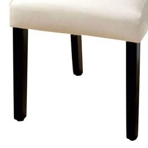 Topcraft Set of 2 Black and White Leatherette Dining Room Chairs