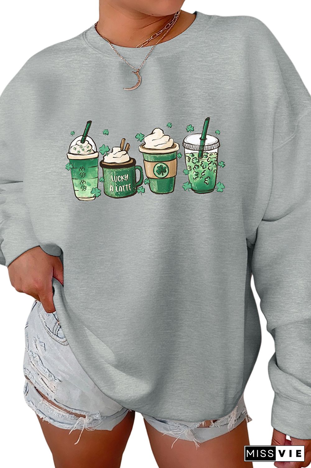 St Patricks Day - Coffee Cups Sweatshirt Wholesale