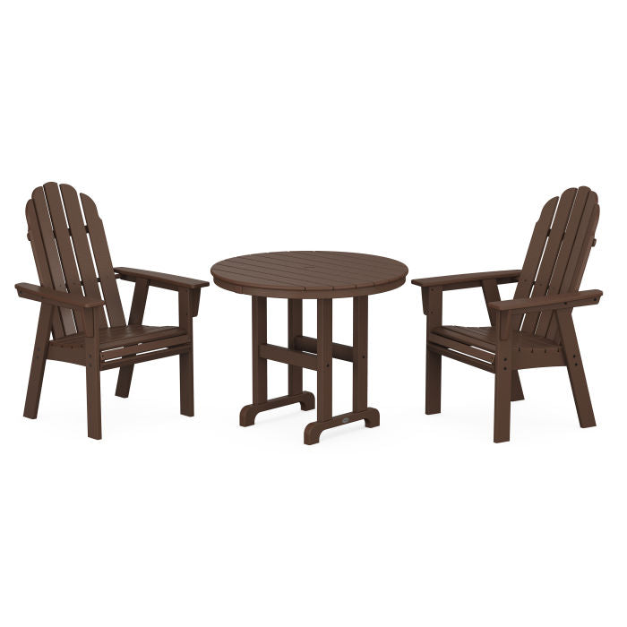 Polywood Vineyard Adirondack 3-Piece Round Dining Set PWS1352-1