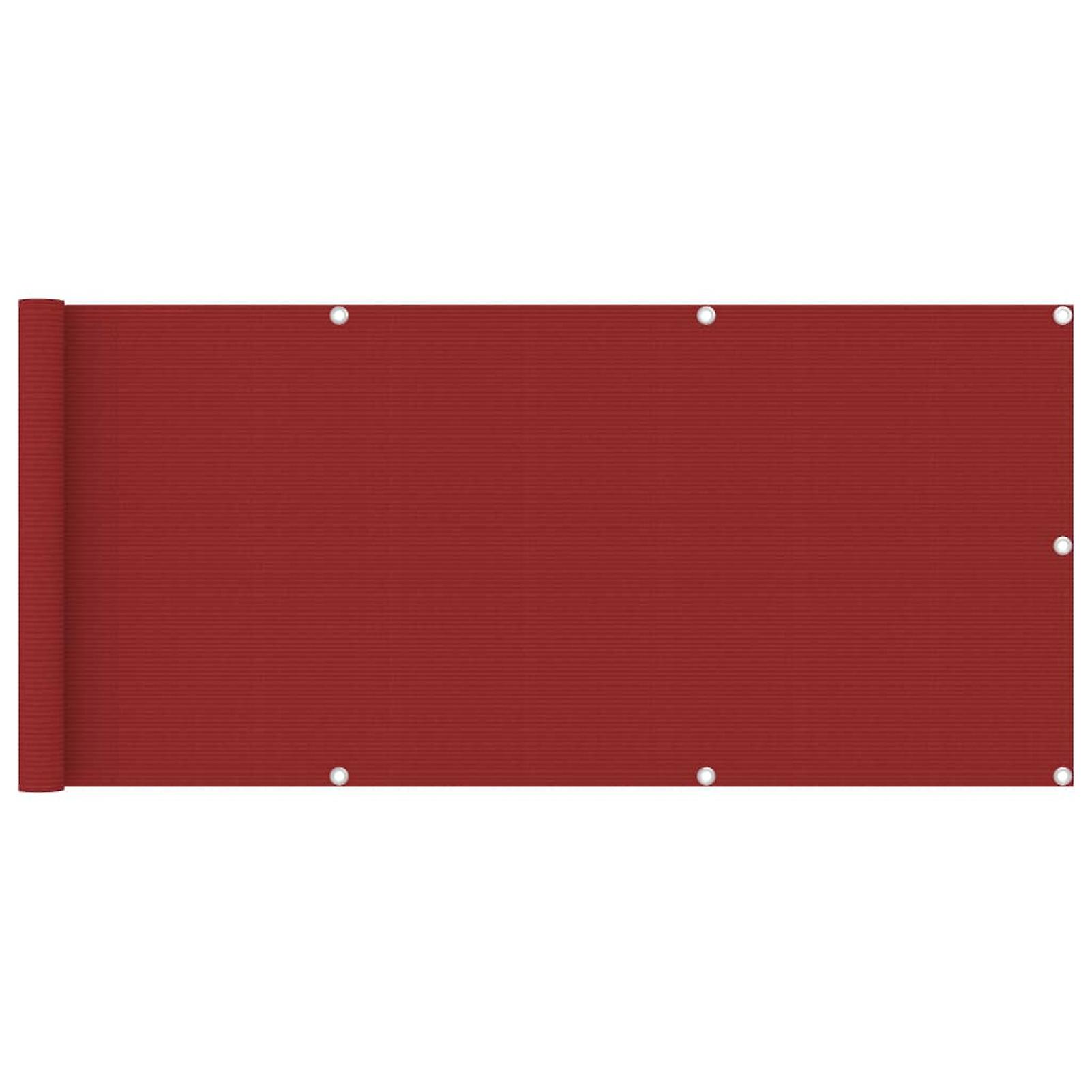 Balcony Screen Red 75x400 Cm Hdpe No.353217