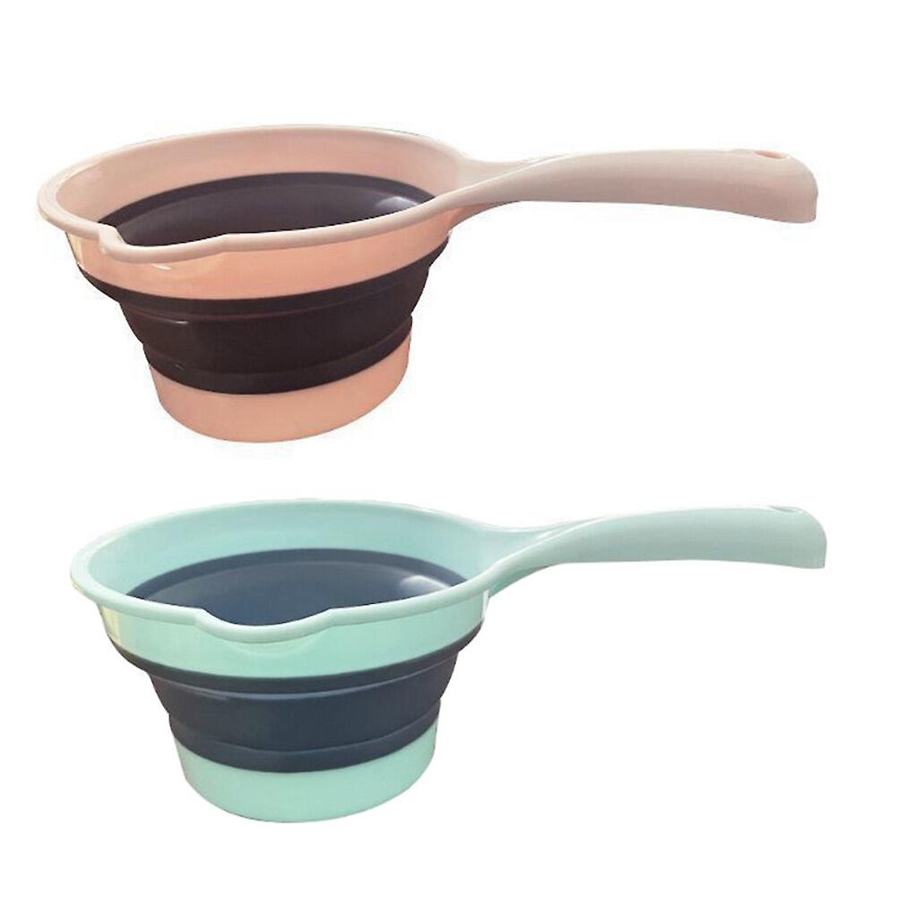 2pcs Kitchen Folding Water Ladle Multipurpose Water Scoop Plastic Water Holder