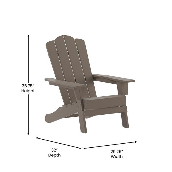 Set of 2 Commercial AllWeather Adirondack Chairs with Cupholders