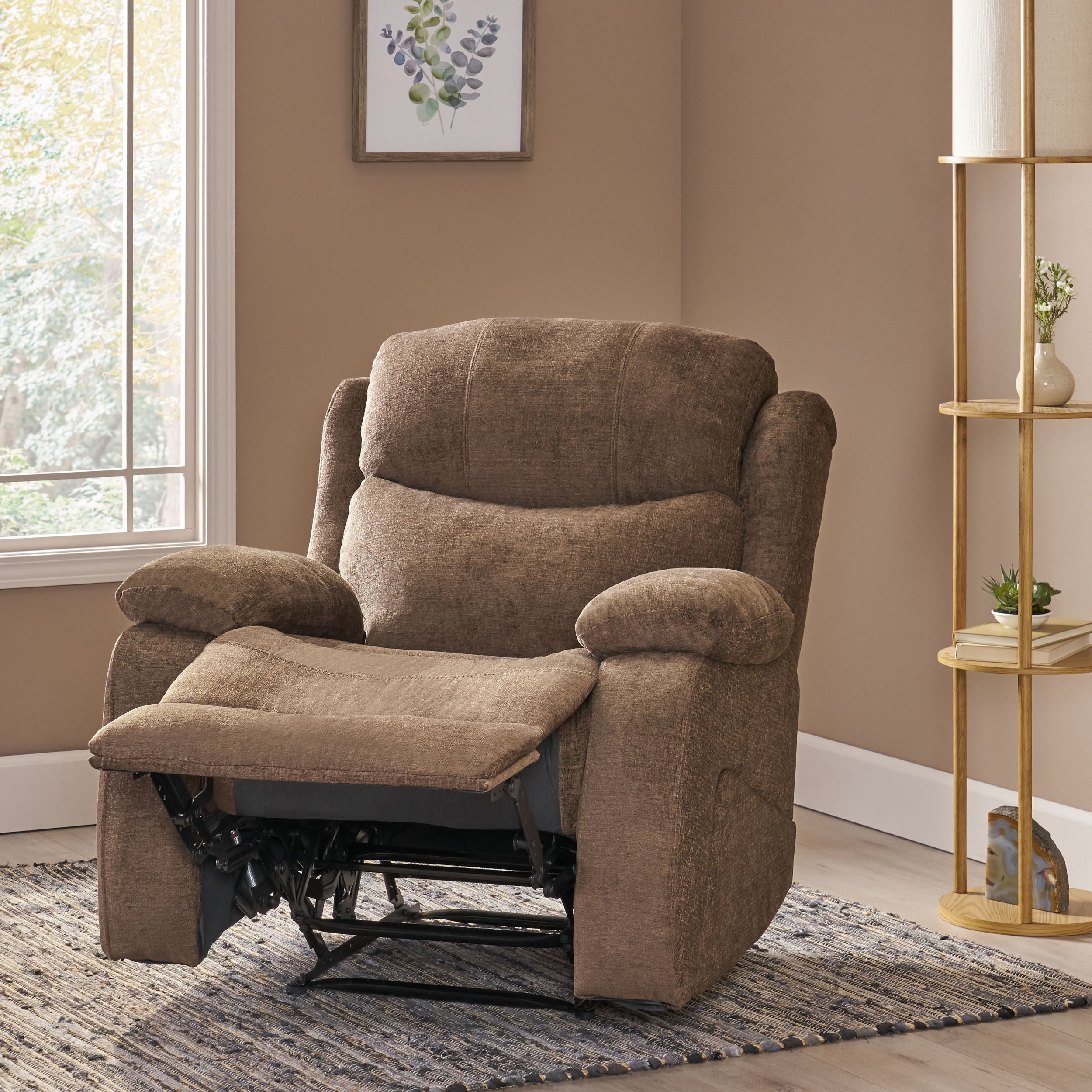 Cuthbert Contemporary Pillow Tufted Massage Recliner