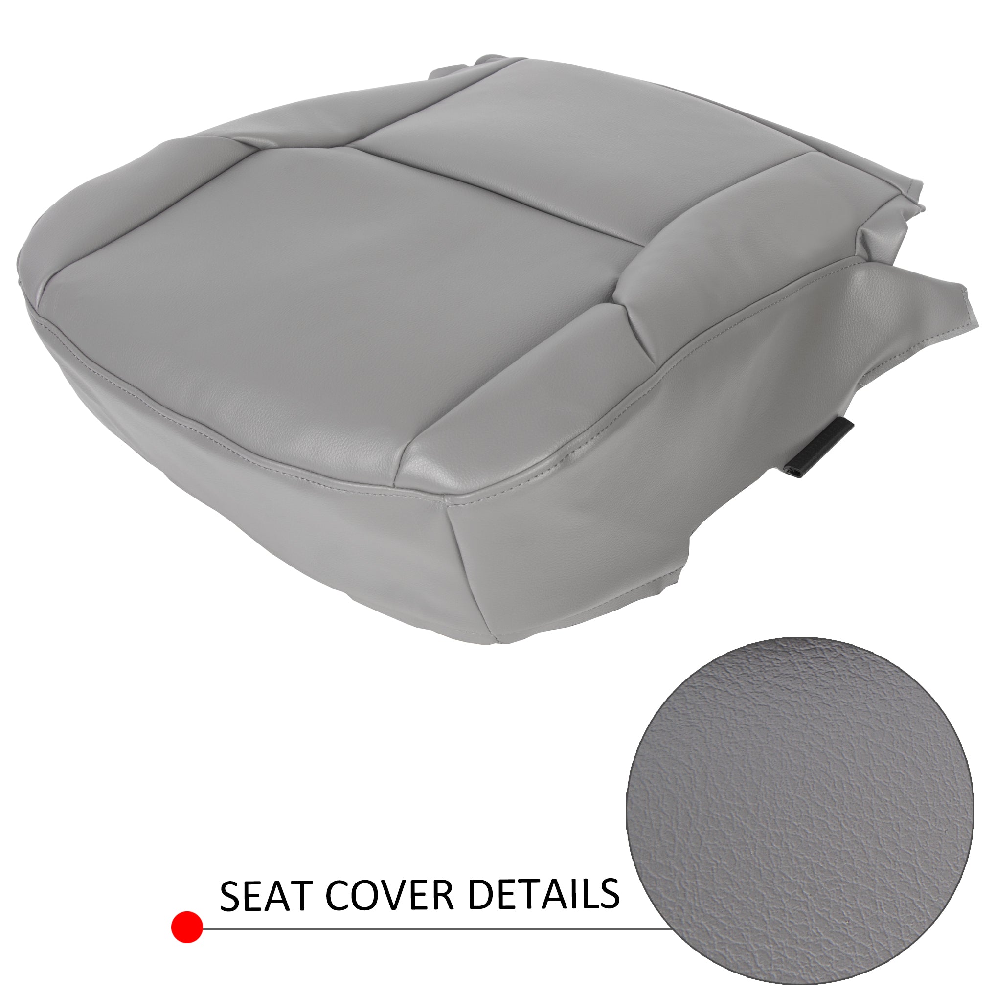 Kojem Driver Side Bottom Seat Cushion Cover for 2003-2009 Toyota 4Runner Limited Synthetic Leather Gray