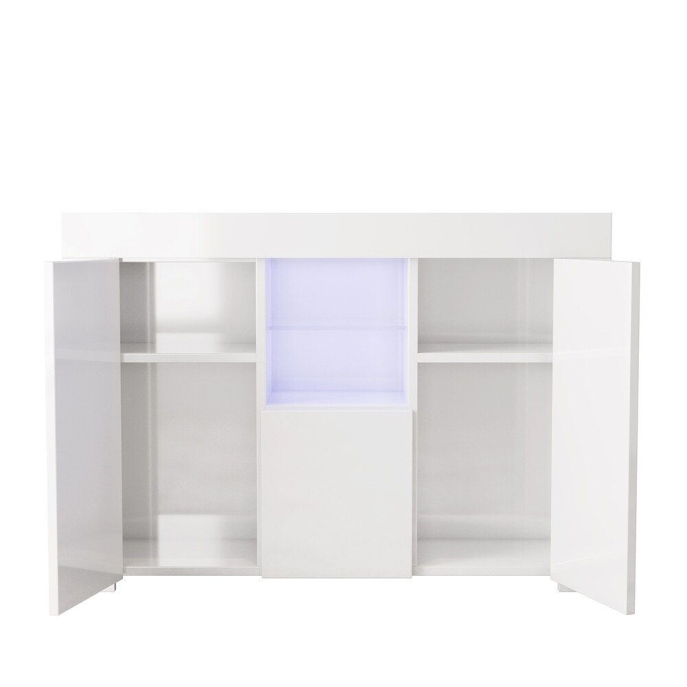 Modern Sideboard Storage Cabinet with LED Light