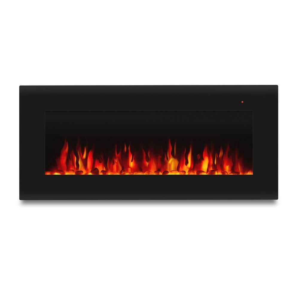 Real Flame Corretto 40 in. Wall-Mount Electric Fireplace in Black 1340E-BK