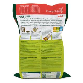 Purely Organic Products 15 lbs. Grub and Feed Lawn Food 10-0-2 Covers 3000 sq. ft. POP-GRUB1002