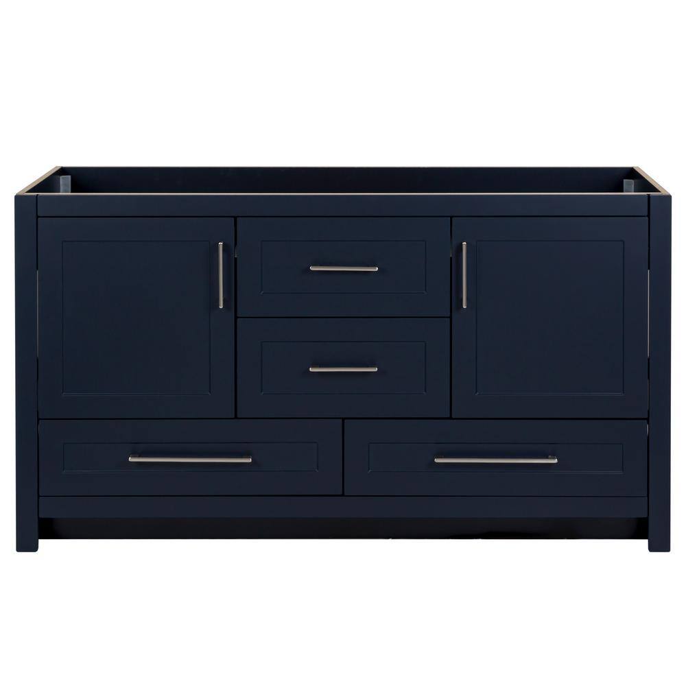 Home Decorators Collection Craye 60 in. W x 21.6 in. D x 34 in. H Bath Vanity Cabinet without Top in Deep Blue CY60-DB