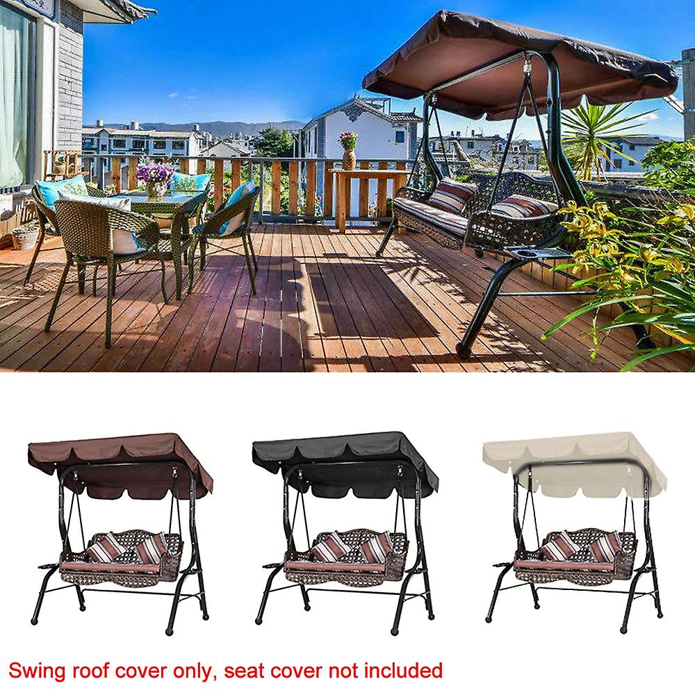 Black 190 Outdoor Top Swing Canopy Waterproof Cover Garden Sun Shade Patio Swing Cover Case Chairs Hammock Cover Pouch