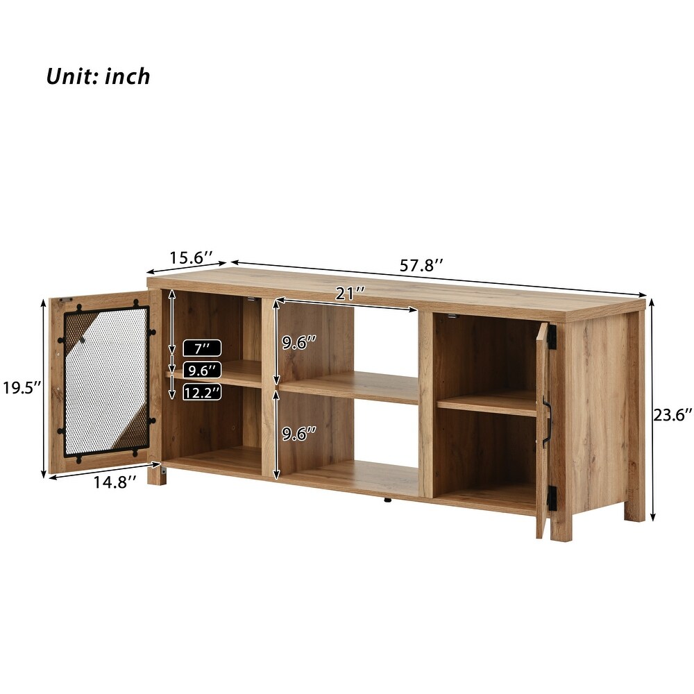 Modern TV Stand for 65'' TV with Large Storage Space