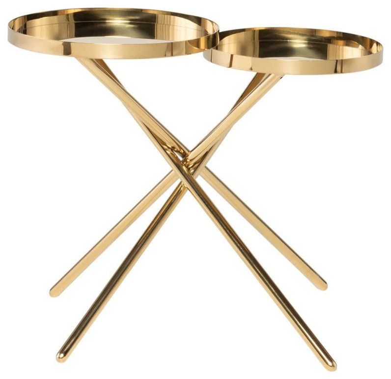 Elaine Gold Side Table   Midcentury   Side Tables And End Tables   by Virgil Stanis Design  Houzz