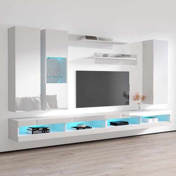 Fly EF5 34TV Wall Mounted Floating Modern Entertainment Center