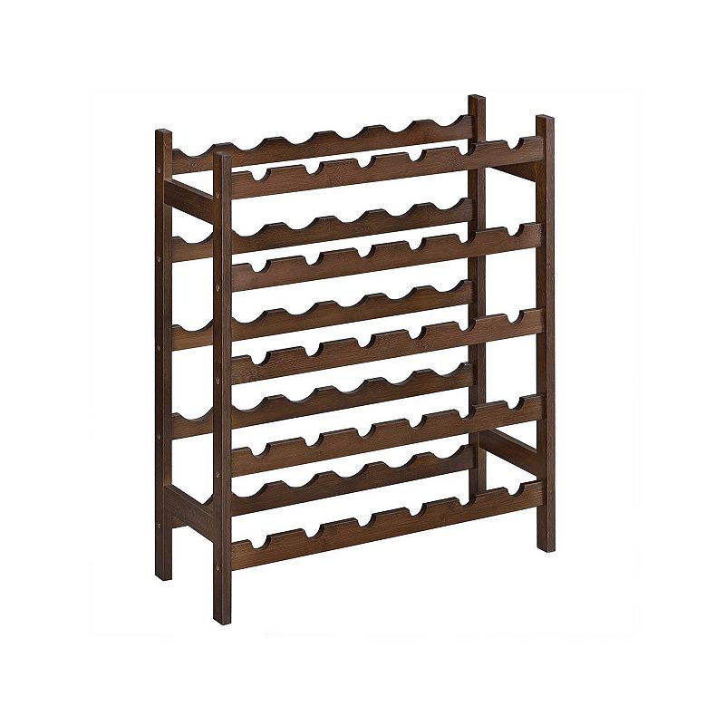 Walnut 5-Tier Wine Rack