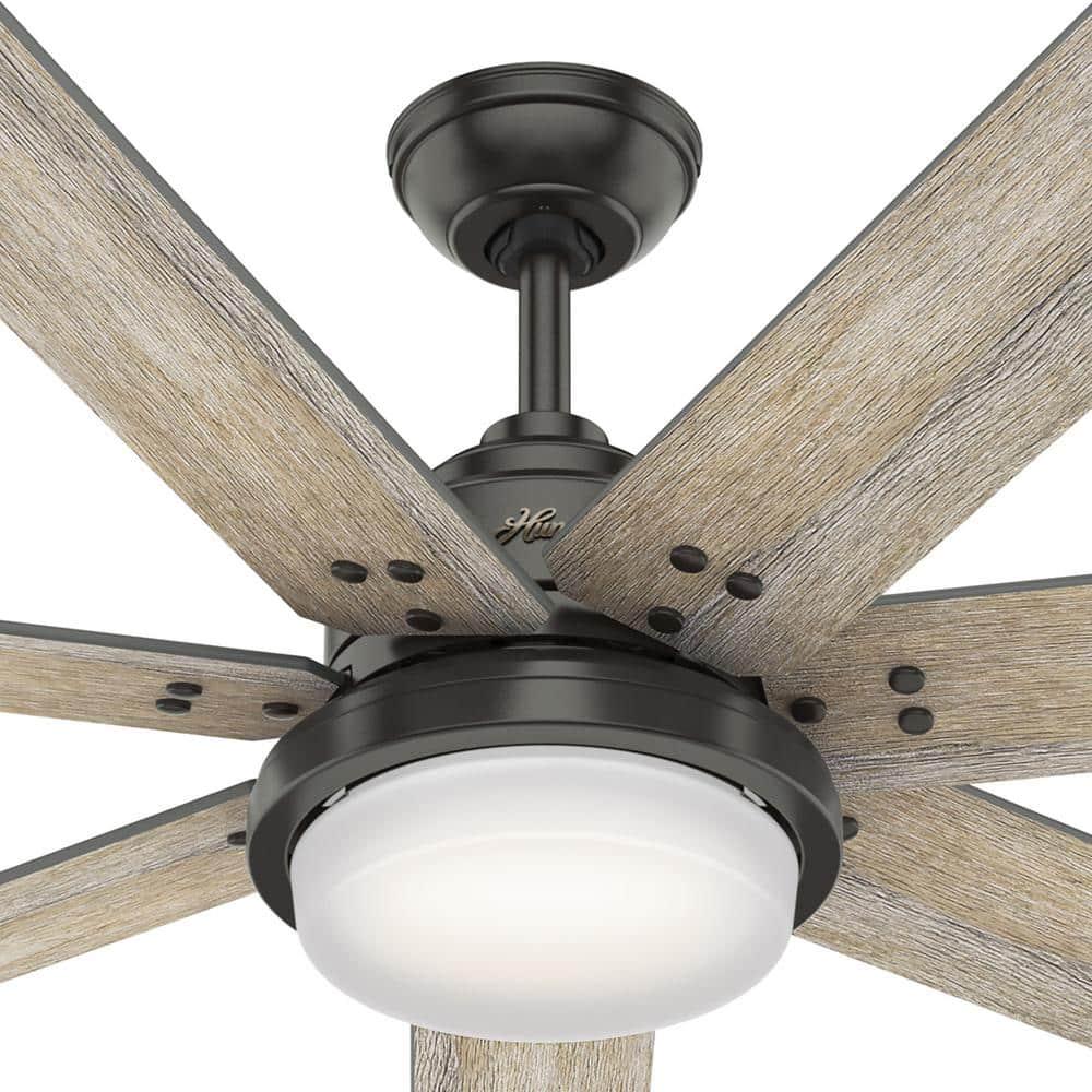 Hunter Whittington 70 in LED Indoor Noble Bronze Ceiling Fan with Light and Remote